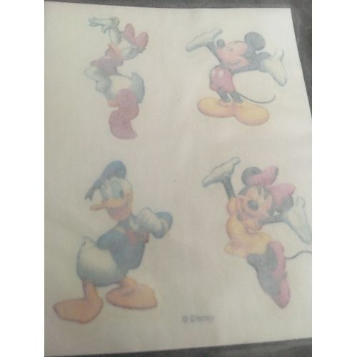 Collectionne Les Tattoos Disney - Tatouage Éphémère - Walt Disney - Mickey, Donald, Minnie, Daisy Duck - 7,5x6 Cm