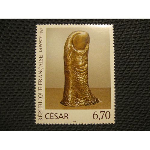 Timbre Oeuvre De César "Le Pouce" 1997 - Y&t 3104