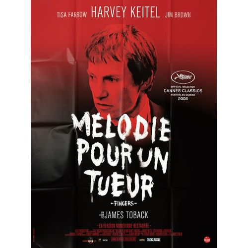 Mélodie Pour Un Tueur (Fingers) -Véritable Affiche De Cinéma Pliée - Format 120x160 Cm - De James Toback Avec Harvey Keitel, Tisa Farrow, Jim Brown, Danny Aiello  - Reedition 2012