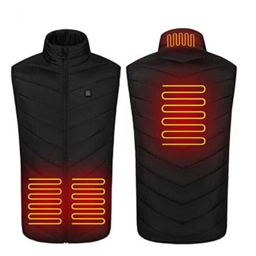 Gilet Chauffant, Veste Chauffante Avec 3 Températures Réglables, Usb Vêtement De Chauffage Lavable Avec 4 Zones De Chauffé (M)