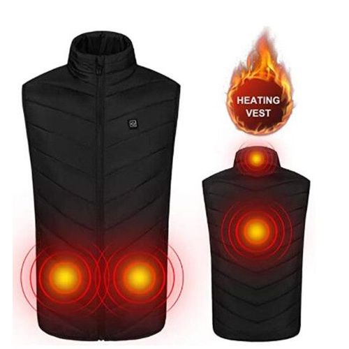 Gilet Chauffant Électrique, Taille Lavable, Chargement Usb Réglable, Vêtements Polaires Chauffants, Gilet Chaud D'hiver - Xl