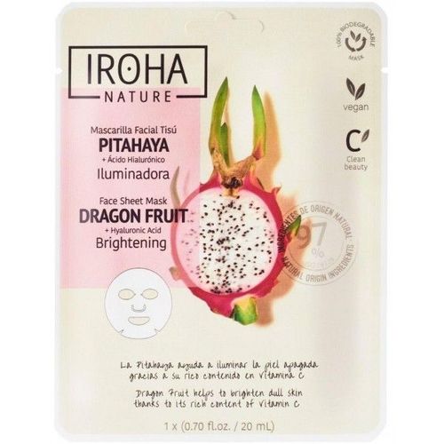 Masque Visage Illuminateur Pitaya & Acide Hyaluronique Natural Extracts Iroha Nature 