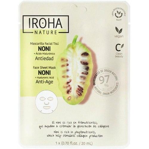 Masque Visage Anti-Âge Noni & Acide Hyaluronique Natural Extract Iroha Nature 