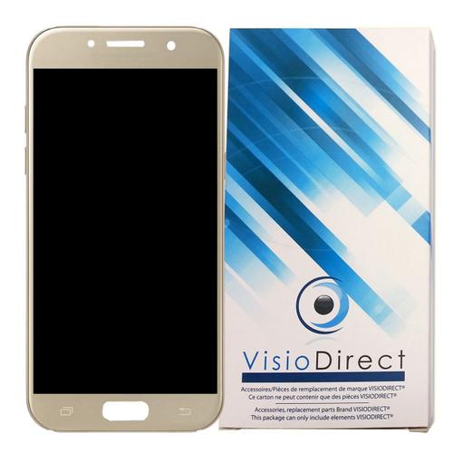 Visiodirect® Ecran Complet Pour Samsung Galaxy A5 2017 Sm-A520f Téléphone Portable Or Vitre Tactile + Écran Lcd