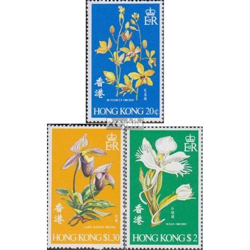 Hong Kong 341-343 (Complète Edition) Neuf Avec Gomme Originale 1977 Orchidées