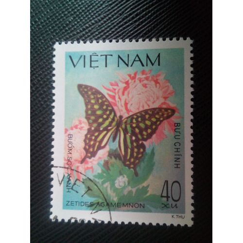 Timbre Vietnam Yt 444 Geai À Queue (Zetides Agamemnon) 1983 ( 061105 )