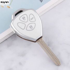 Coque De Protection Pour Clé De Voiture,2 Ou 3 Boutons,En Tpu,Pour Toyota Corolla,Camry,Reiz,Rav4,Couronne,Avalon,Venza,Matrix,Auris,Accessoires Automobiles - Type 3 Button White