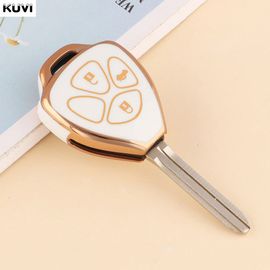 Coque De Protection Pour Clé De Voiture,2 Ou 3 Boutons,En Tpu,Pour Toyota Corolla,Camry,Reiz,Rav4,Couronne,Avalon,Venza,Matrix,Auris,Accessoires Automobiles - Type 3 Button G-White