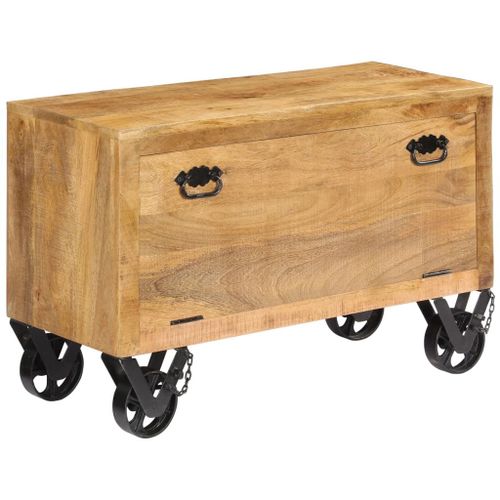 Vidaxl Armoire À Chaussures 86x35x55 Cm Bois De Manguier Solide