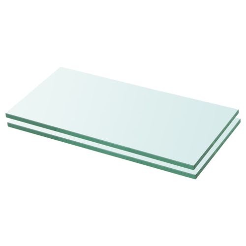 Vidaxl Panneaux D'étagère 2 Pcs Verre Transparent 20 X 30 Cm