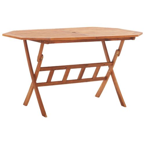 Vidaxl Table Pliable De Jardin 135 X 85 X 75 Cm Bois D'acacia Massif