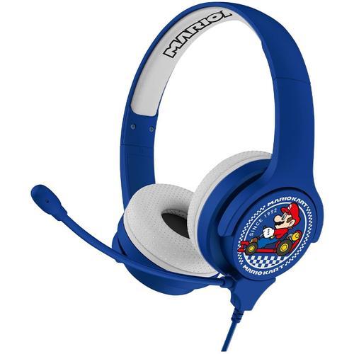 Casque Filaire Microphone Inclus pour Enfants OTL MK0819 Mario kart bleu