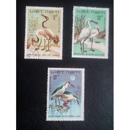 Timbre Vietnam Yt 474 A 476 Oiseaux 1983 ( 061105 )