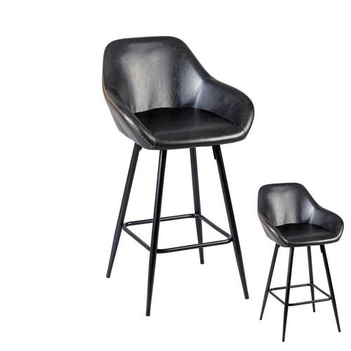 Duo De Tabourets De Bar Noir - Shy