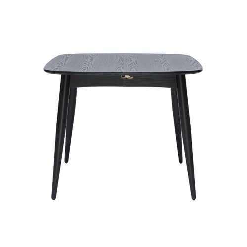 Table À Manger Design Extensible Noire L90-130 Cm Carrée Nordeco