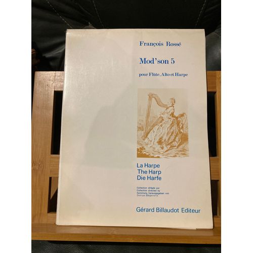 François Rossé Mon' Son 5 Partition Flute Alto Harpe Éditions Billaudot