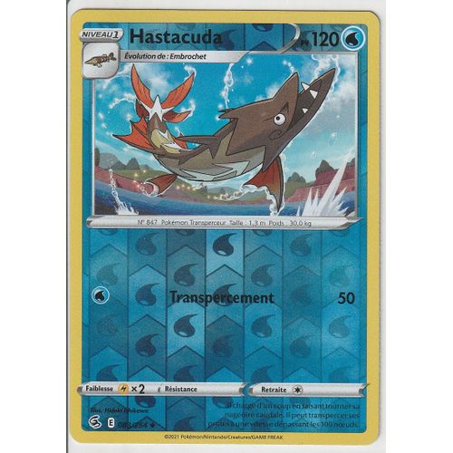Carte Pokemon - Hastacuda - 083/264 - Reverse - Épée Et Bouclier 8 - Poing De Fusion - V.F