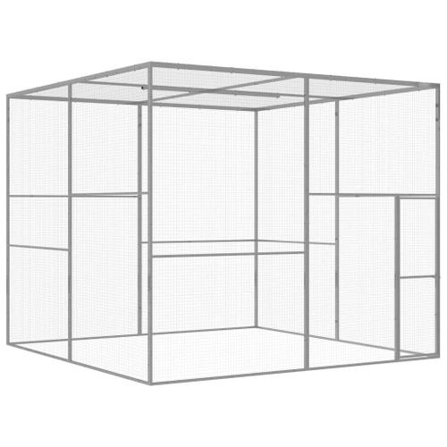 Vidaxl Cage Pour Chat 3x3x2,5 M Acier Galvanisé