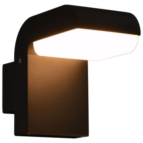 Vidaxl Applique Murale Led D'extérieur 9 W Noir Ovale