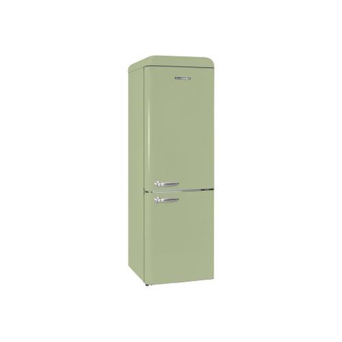 Réfrigérateur congélateur 2 portes vintage 92 l, blanc - Conforama