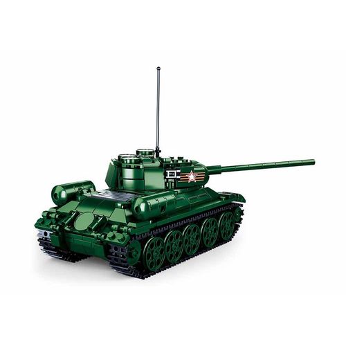 Jeu De Construction Brique Emboitable Sluban Modelbricks Tank Char T34-85 Moyen 2en1 Armee Militaire M38 B0982 Soldat Articule 413318 Jeu Jouets Enfant Kids