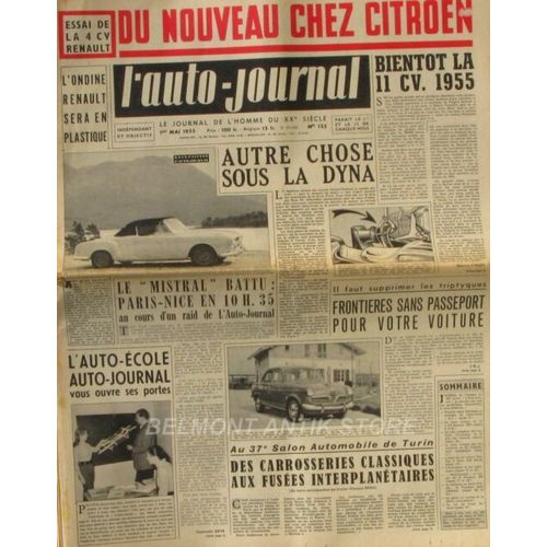 L'auto-Journal N° 125 Du 1er Mai 1955