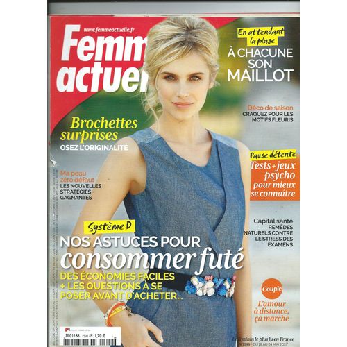 Femme Actuelle 18/05/2015 À Chacune Son Maillot De Plage, Témoinage Je Consacre Toute Ma Vie À Marilyne Monroe, Eliette Abécassis, Entretien Avec Stéphane Plaza N°1599