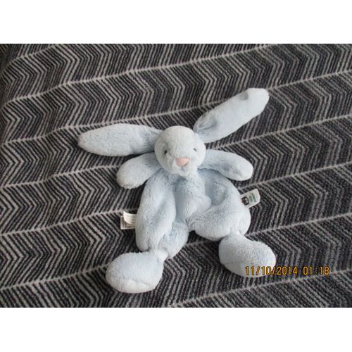 Doudou Plat Lapin Bleu Little Jellycat