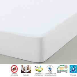 Steff - Protège matelas - Alèse - 90x200 cm - Blanc - tissu éponge