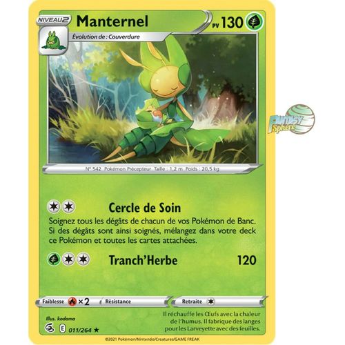 Carte Pokemon - Manternel- 011/264 - Épée Et Bouclier 8 - Poing De Fusion