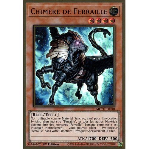 Yu-Gi-Oh! - Mged-Fr010 - Chimère De Ferraille - Premium Gold Rare 1ère Édition