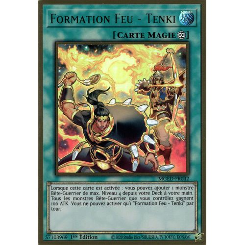 Yu-Gi-Oh! - Mged-Fr042 - Formation Feu - Tenki - Premium Gold Rare 1ère Édition