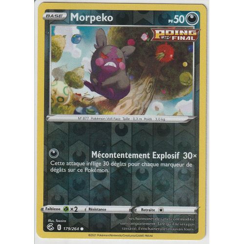 Carte Pokemon - Morpeko - 179/264 - Reverse - Épée Et Bouclier 8 - Poing De Fusion - V.F