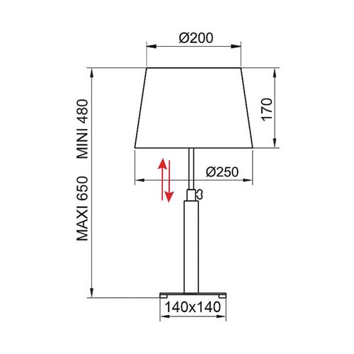 Aluminor Quatro Up Lampe À Poser Ébène/Chromée