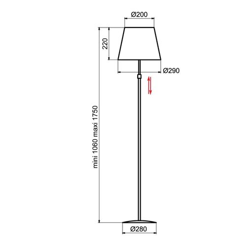 Aluminor Store Lampadaire, Alu/Taupe