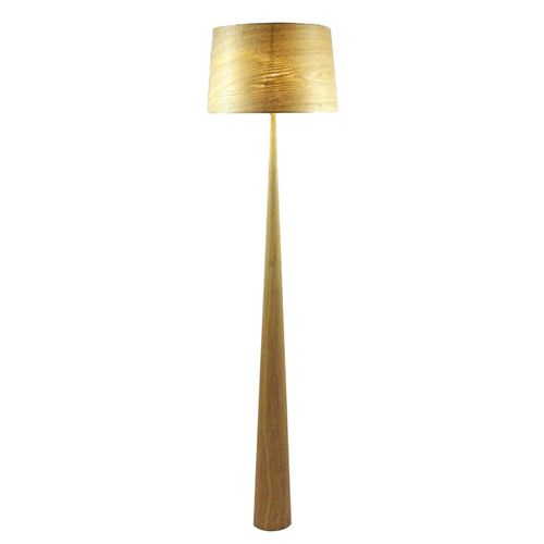 Lampadaire Totem Ls Métal, Plaqué Bois Véritable