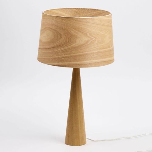 Lampe À Poser Totem Lt En Aspect Bois Naturel