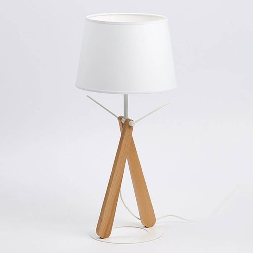 Lampe À Poser Zazou Lt Blanche/Bois Clair