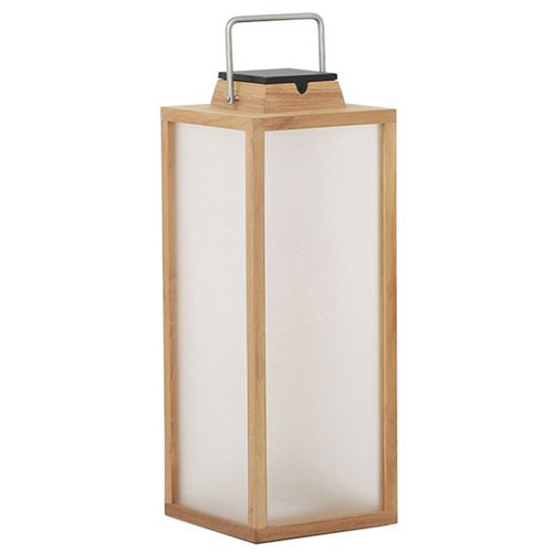 Lanterne Solaire Led Tradition En Teck 65 Cm