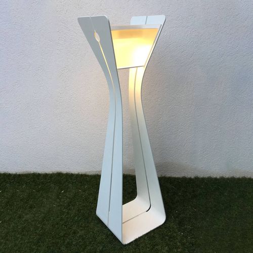 Lampe Solaire Led Osmoz En Aluminium, Blanche