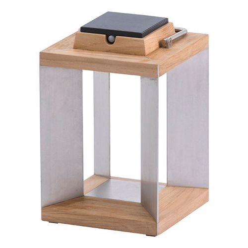 Lanterne Solaire Led Teckinox, Teck/Acier, 36,5 Cm