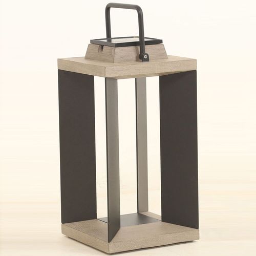 Lanterne Solaire Teckalu, Duratek/Alu Noir 45,5 Cm