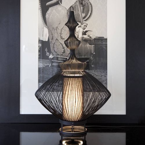 Forestier Opium Lampe À Poser, Noire