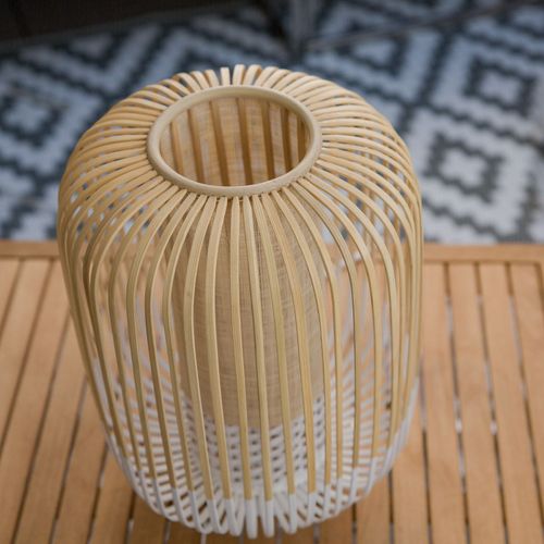 Forestier Bamboo Light M Lampe À Poser 39 Cm Blanc