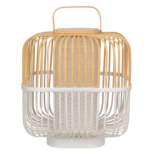 Forestier Bamboo Square M Lampe À Poser Blanche