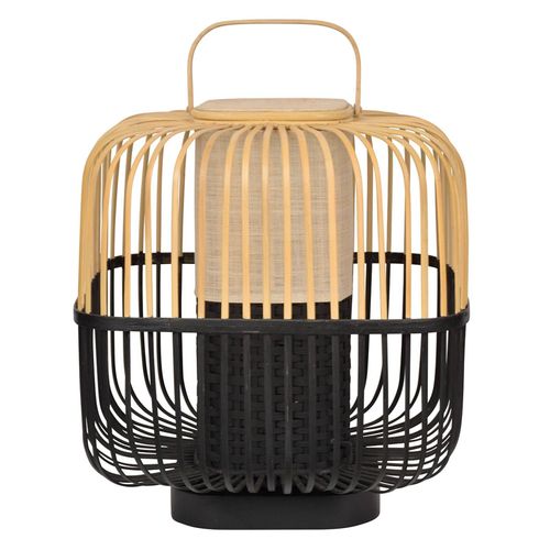 Forestier Bamboo Square M Lampe À Poser Noire