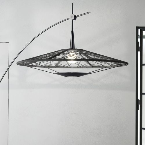Forestier Carpa Lampadaire, Noir, Hauteur 200 Cm
