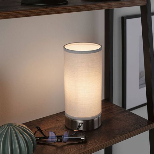 Paulmann Pia Lampe À Poser En Tissu, Gris Clair