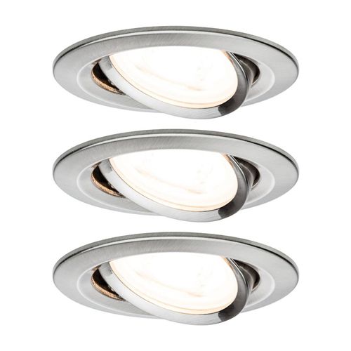 Paulmann 3 Spots Nova Rond, Inclinable/Dimm., Fer