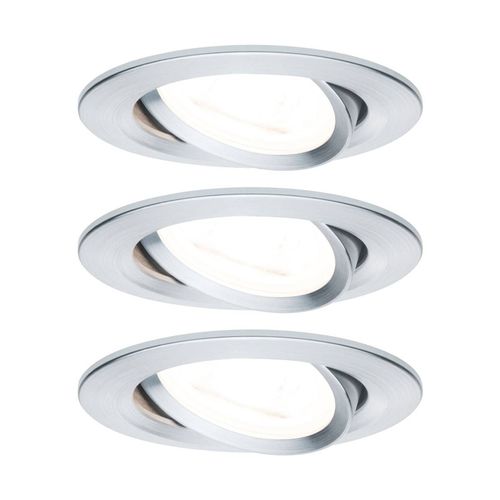 Paulmann 3 Spots Nova Rond, Inclinable/Dimm., Alu